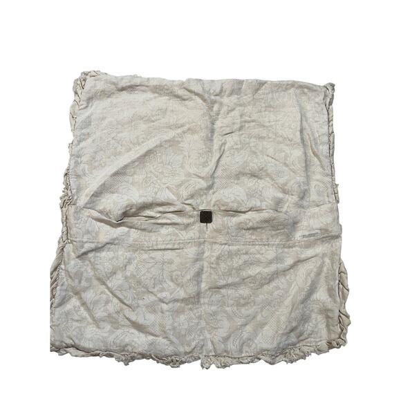 Vintage Rachel Ashwell Shabby Chic 100% Linen Ruffle Embossed Print Pillowcases - Picture 2 of 9